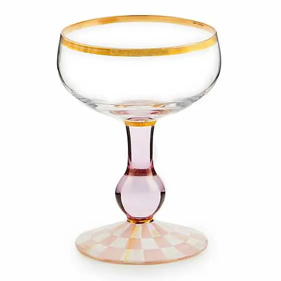 Rosy Check Coupe Glass2