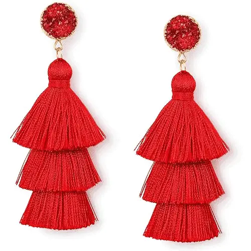 Me&Hz-Colorful-Layered-Tassel-Earrings-Poppy-Red