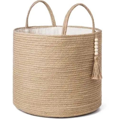 Mkono-Large-Woven-Jute-Storage-Basket