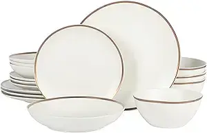 Gibson Elite Gold-Rimmed Dinnerware Set