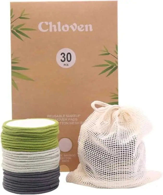 Chloven 30 Pack Reusable Cotton Pads