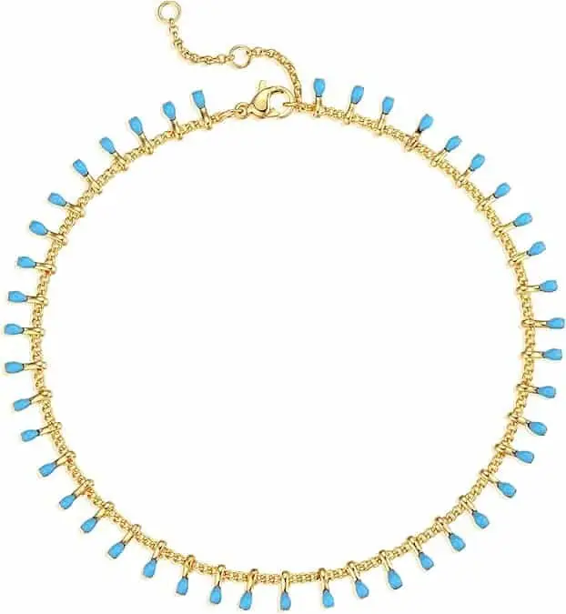 MTMY Gold Plated Tiny Bead Anklet