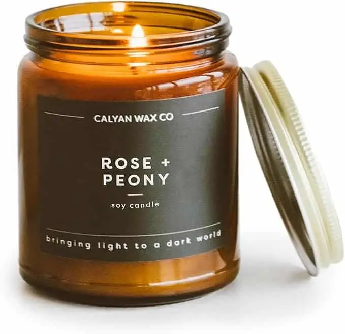 Scented Soy Candle in Rose &