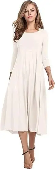 HOTOUCH Linen Midi Dress